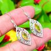 Citrine Gemstone Handmade 925 Sterling Silver Jewelry Earring 1.73" R4r59