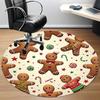 1pc Gingerbread Man Cookies Chair Carpet for Office, Non-slip, Soft and Durable Office Rug, Perfect for Office yy251227118