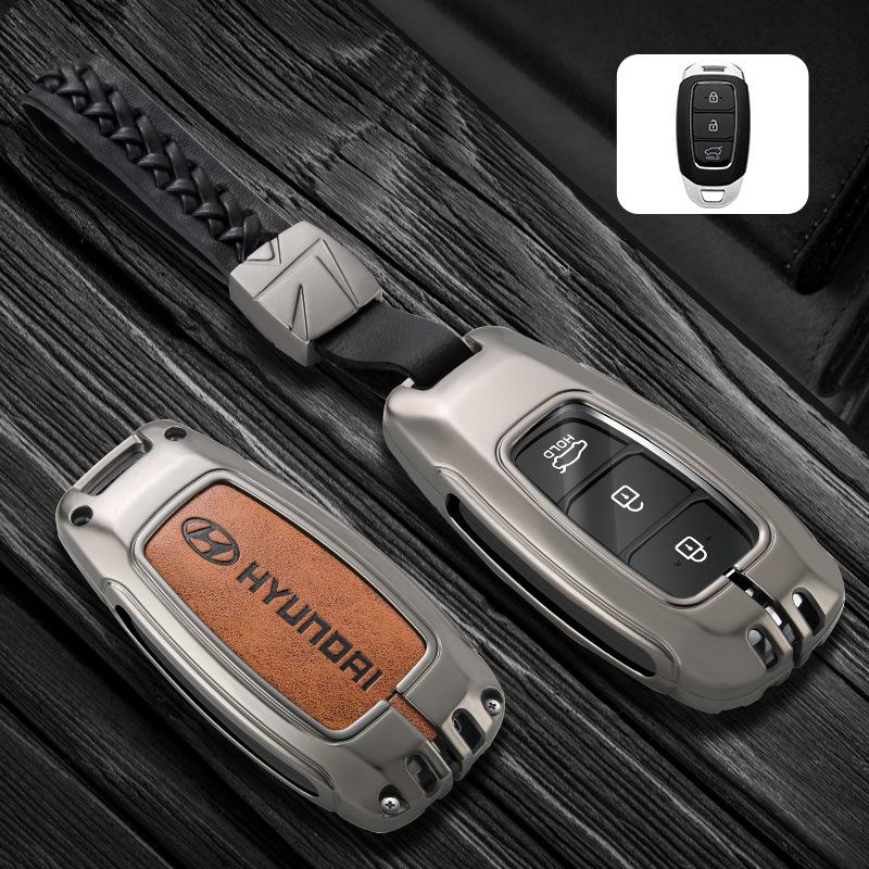 2021 Hyundai Elantra, ix35, ix25, Sonata 8, Festa Key Case - Premium Genuine Leather for Men