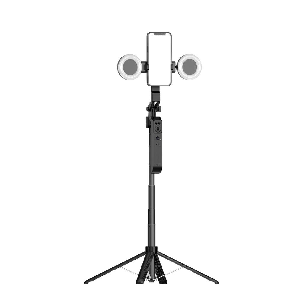 C12 Face Tracking Gimbal: 1.8m Anti-Shake Selfie Stick & 4-Leg Aluminum Stand