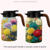 Floral Printing Flower Insulated Kettle Retro Vacuum Flask Thermal Bottle  for Outdoor