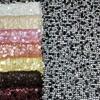 1/3Yard Square Hole Hollow Mesh Fabric Sequins White Black Fashion for DIY Sewing Stage Clothes, Skirts, Dresses Handmade Cloth