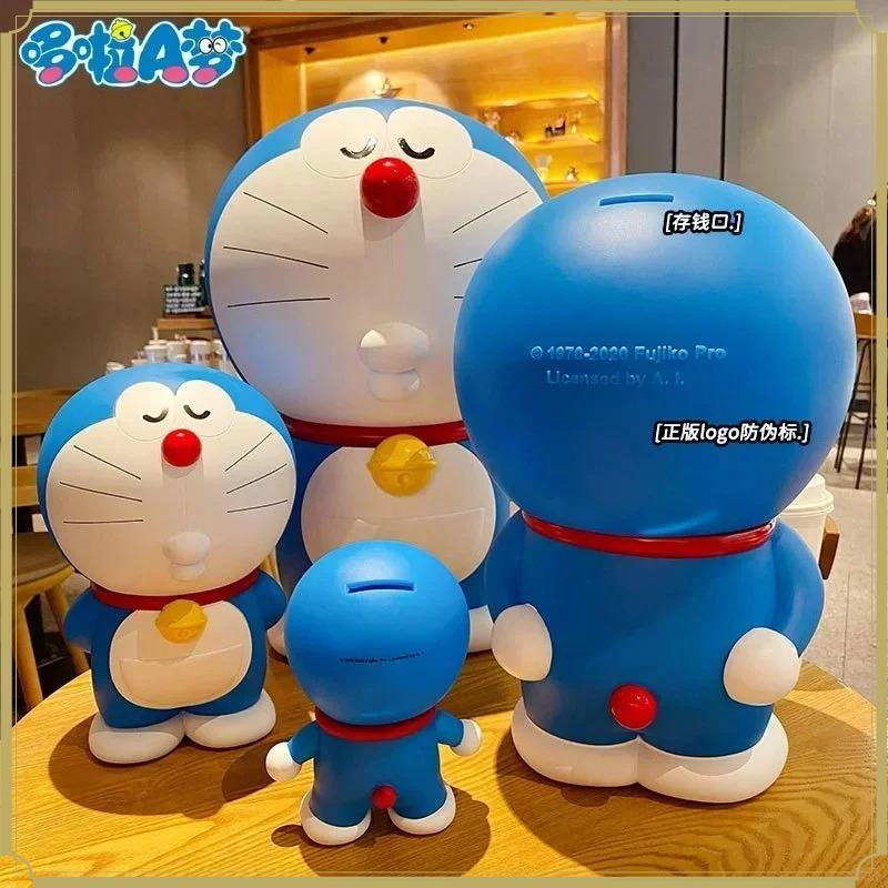 Large Size Doraemon Action Figures Toys Anime Kawaii Piggy Bank Pvc Figurines Decoration Model Toy Statue Decor Birthday Gifts