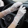 Lace Short Breathable Sun Protection Non-Slip Drive Women Thin New Gloves High Quality Ruffles Elegant Etiquette Soft