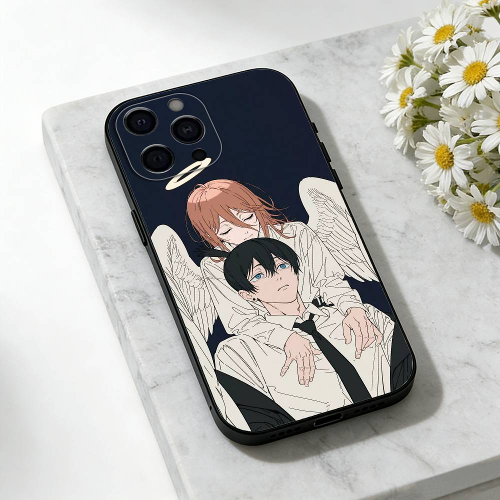 A-Angels X A-Akis Phone Case For iPhone 17,16,15,14,13,12,11 Plus,Pro Max,SE4Soft Silicone Black Cover