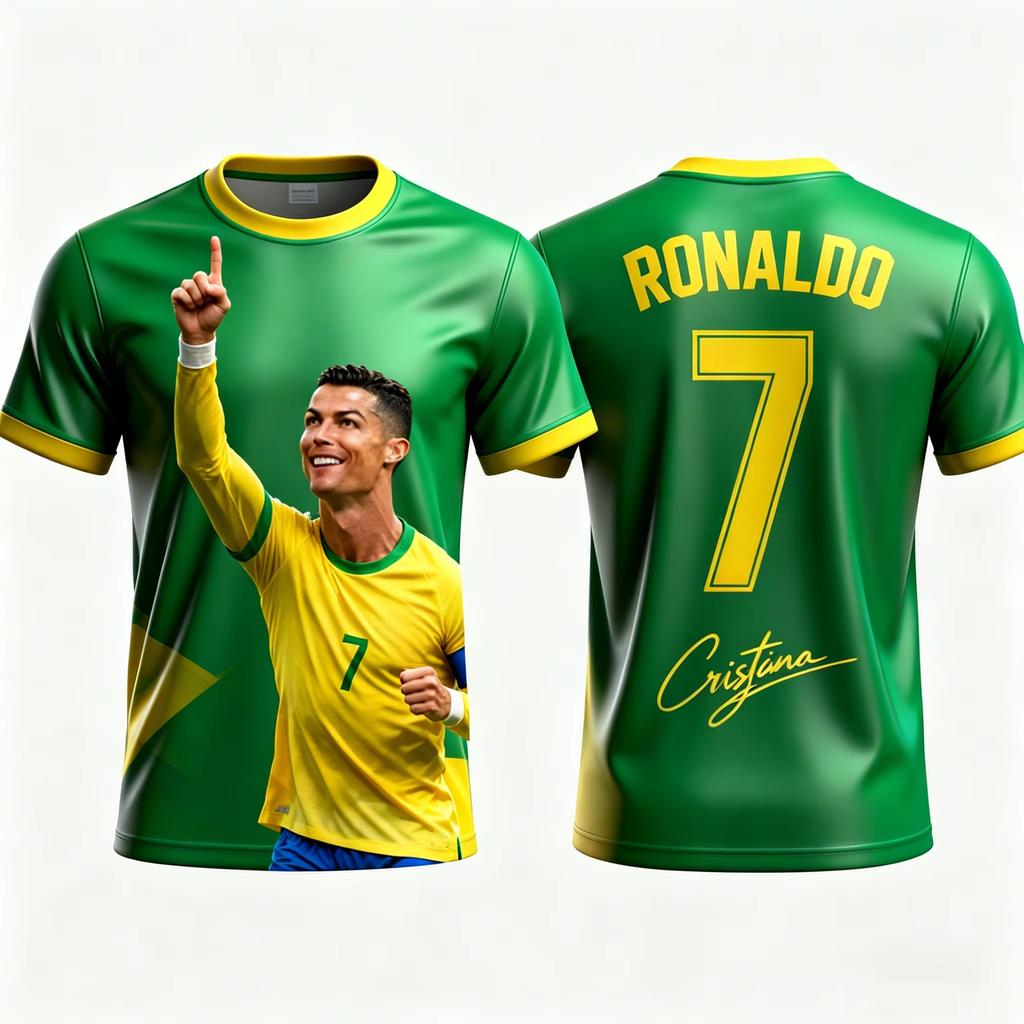 2026 Ronaldo 7 Fotbalový dres Chatgpt AI Styl Dětská Fanouškovská Edice Letní Fotbalová Tréninková Trička Pohodlné Sportovní Oblečení