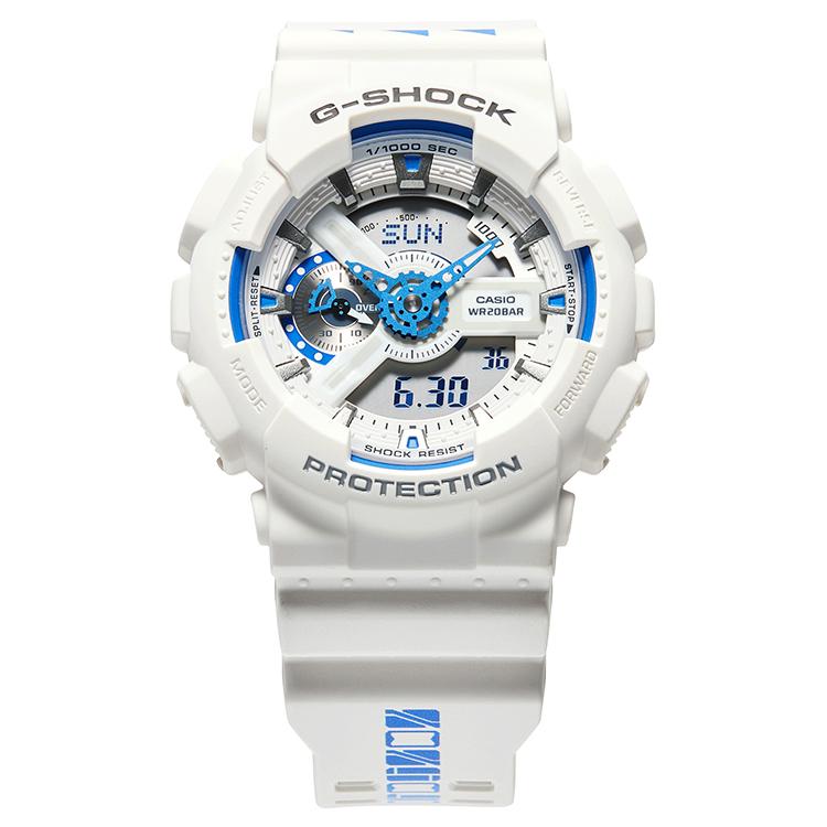 CASIO Convex Hero Collaboration Special Box Quartz Movement Resin Strap Watch GA-110HDS-7APRT White Strap