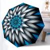 1pc Blue Abstract Mandala Folding Umbrella | Elegant Design, Fashionable Accessory, Durable Construction, Sturdy Ribs Yy251107039