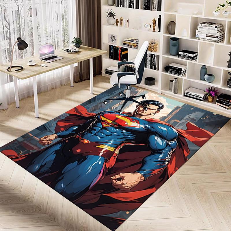 1pc Superman Carpet, for Home & Office Decor, Desk Chair Carpet, Festive Gift,Conference Room CarpetL1277