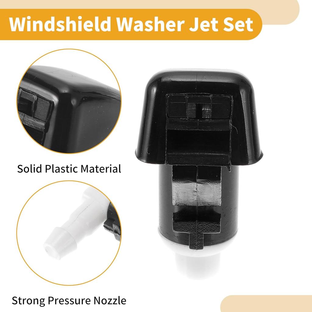 Windshield Washer Nozzle Kit for Chevrolet Malibu 2008-2012 No.15247800 with Gaskets,Hose Connector Fluid Hose