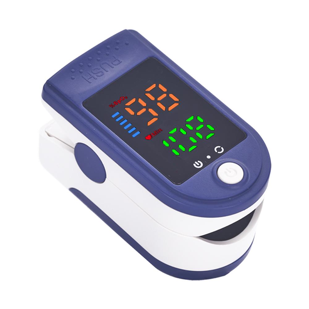 

AiQUE 4 Colors Oximeter Portable Fingertip Pulse Blood Oxygen Saturation Monitor LED Display Fingertip Oximeter Testing SPO2 синий