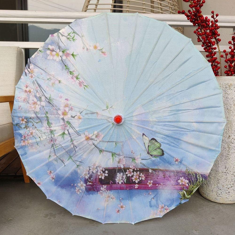 70 cm Silk Cloth Women Umbrella Chinese Style Folding Classical Oil Paper Umbrella Handheld Windproof Chinese Oil Paper Umbrella