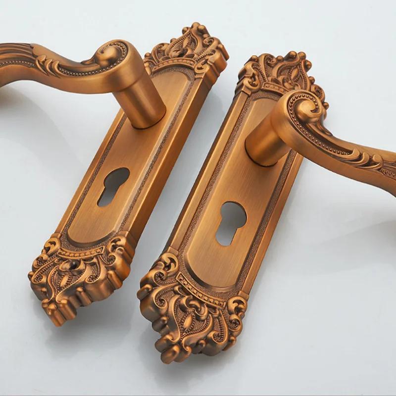 Rod Type Door Handle with Three Keys, Used for Vintage Interior Door Latches In Offices or Front Doors Door Handles