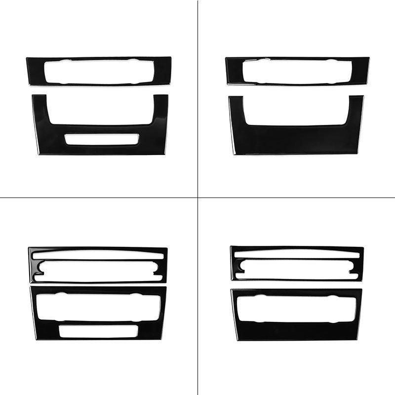 For BMW 3 Series E90 E92 E93 2005-2012 Car Interior Accessories Center Control Air Conditioner CD Control Panel Frame Trim Black