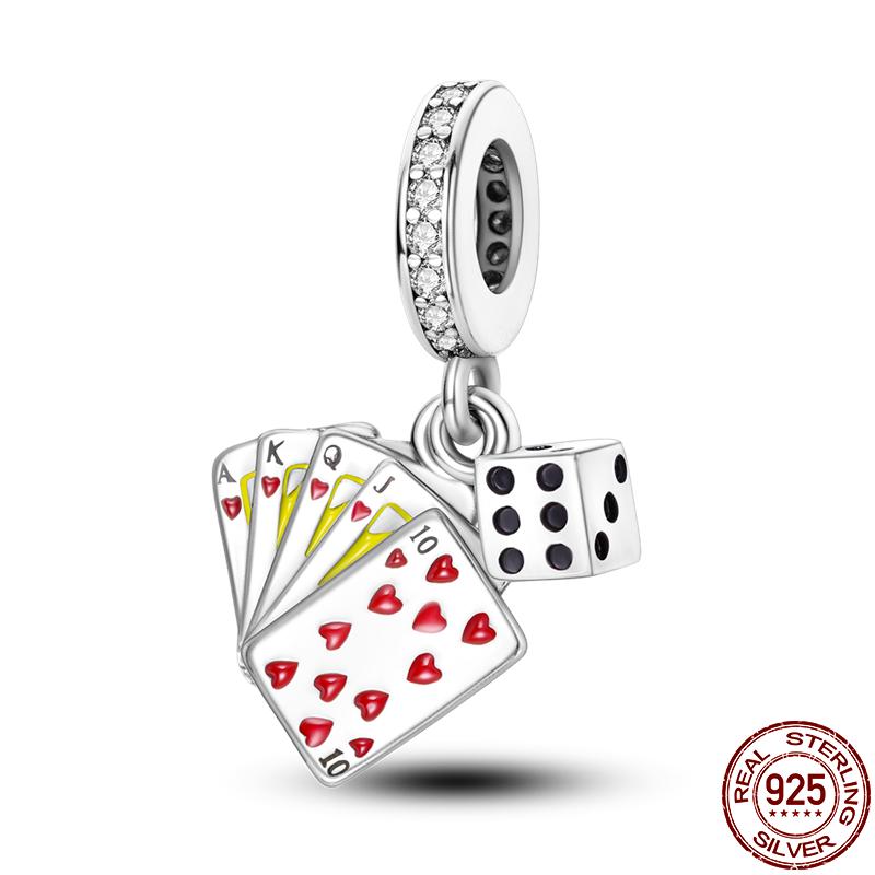 S925 Sterling Silver Luminous Colorful Fireflies Charms Fit  Bracelet Bead DIY Jewelry For Women Gift Hot Sale