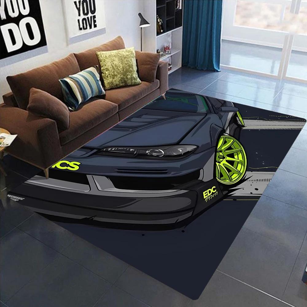 

Коврик GT R для Мужской Спальни Игровой Комнаты Нескользящий Ковер J JDM Гоночный Стиль Напольный Коврик Декор Гостиной Автомобильный Вентилятор Идея для Подарка Мужская Берлога 40cm x 60cm