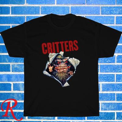 New!  CRITTERS Movie Poster Logo Black  Grey  Navy Size S-5XL Unisex T-Shirt