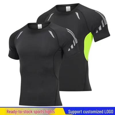 Men's High-Elastic Quick-Dry Basketball and Running Suit - Long-Sleeved, Moisture-Wicking Fitness Wear
