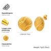 Geometric Metal Stud Earrings for Women,Gold Plated Round Earrings,Stainless Steel Waterproof Jewelry