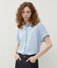 CITYBREEZE Roll-Up Button Point Short Sleeve Shirt_Blue