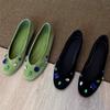 Fashion Luxury Colorful Gemstone Flats Women Comfortable Round Toe Shallow Suede Loafers for Ladies Elegant Brand Designer Casual Shoes