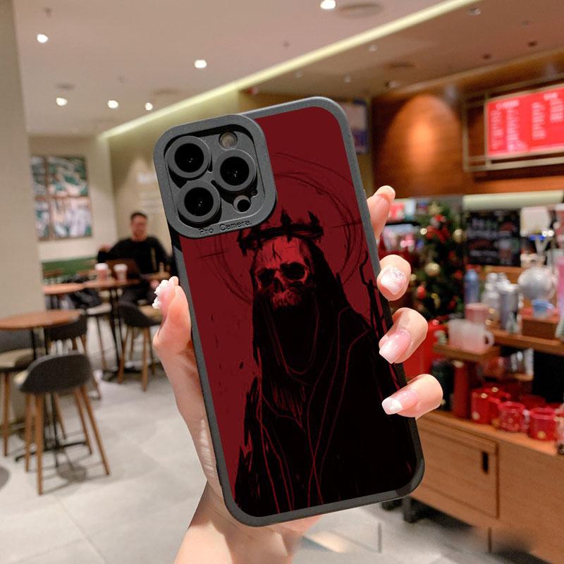 Fashin Skeleton Skull Pattern Phone Case For iPhone XR X XS 12 13 11 14 Plus Pro MAX 7 8 Plus SE 2020 Soft Silicone Back Covers