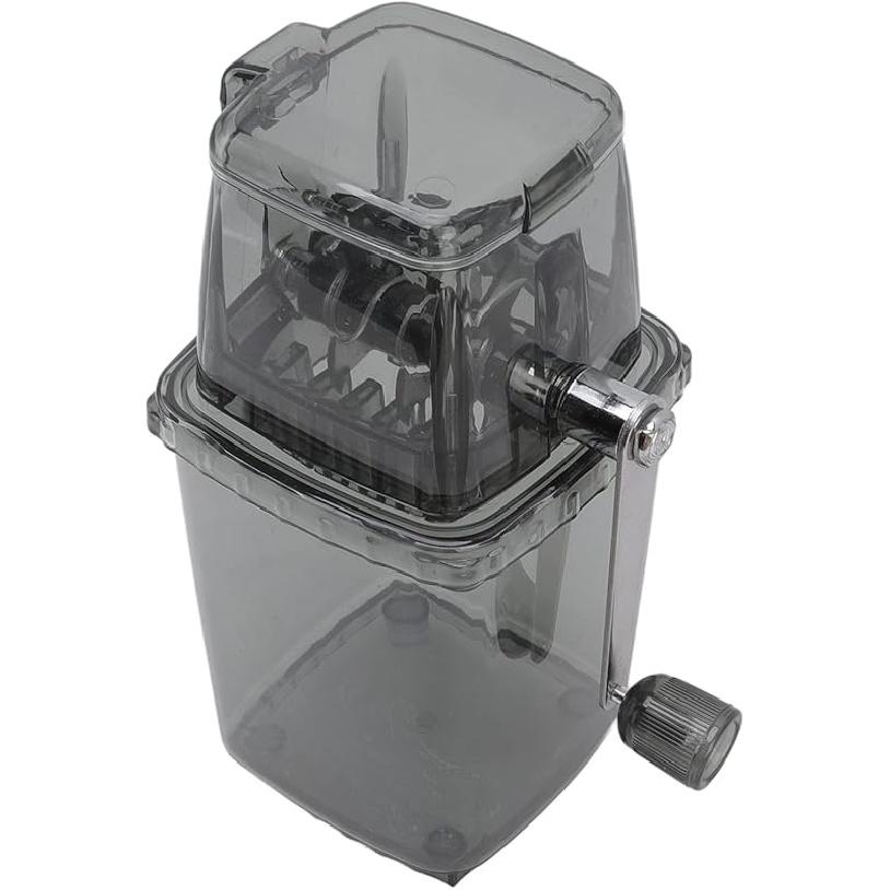 Hand Crank Ice Crusher, Manual Hand Crank Operated Breaker, Portable Chopper Transparent Stainless Steel Breaker Making Drinks Machine for Fast