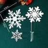 Snowflake Acrylic Cake Toppers for Christmas & Party Desserts