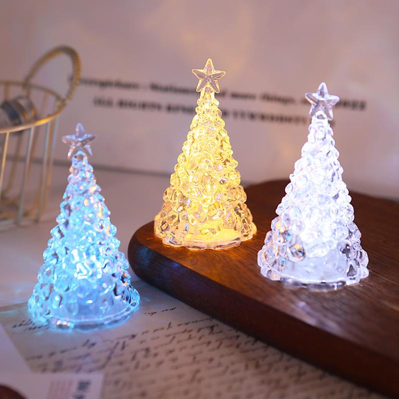 Christmas tree colorful night light LED room decoration iceberg atmosphere light children's Christmas gift desktop ornaments
