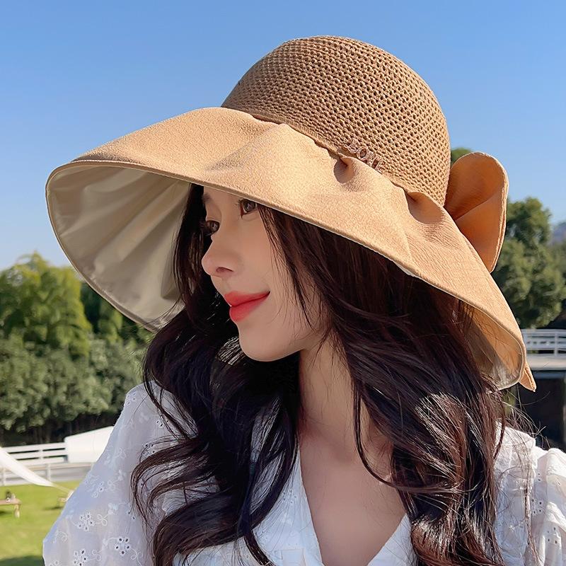 Sunscreen Hat for Summer New Sunshade Bucket Hat Big Eaves Travel UV Protection Beach Breathable Sun Hat