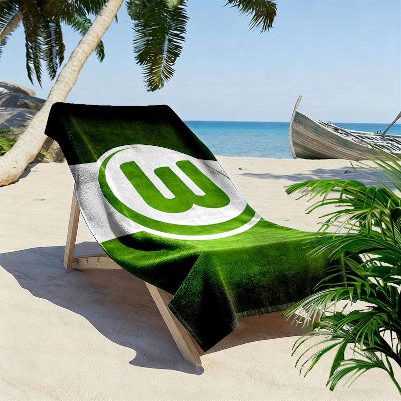Asciugamano da Spiaggia con Stampa VfL Wolfsburg, Asciugamano Grande Morbido Asciugatura Rapida per Spiaggia Campeggio Nuoto