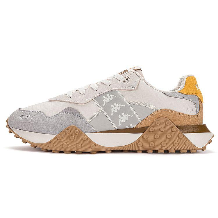 Kappa Casual Comfortable Fabric Two-Layer Cowhide TPU Non-Slip Shock Absorbing Low-Top Running Shoes Unisex sneaker Gray Brown K0DZ5MM07D-133