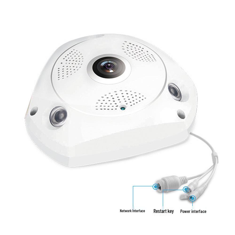 360° HD Panoramic Indoor Fisheye Camera with Wide-Angle Monitoring