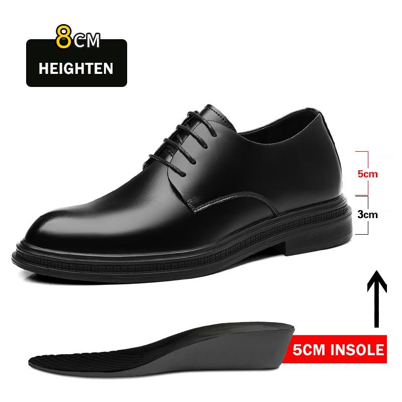 Fashion Hollow Out Elevator Shoes Men Dress Shoes 3/6/8 Cm Formal Shoes Spring/summer Classic Business Luxury Men Oxfords Lift Suit Shoe