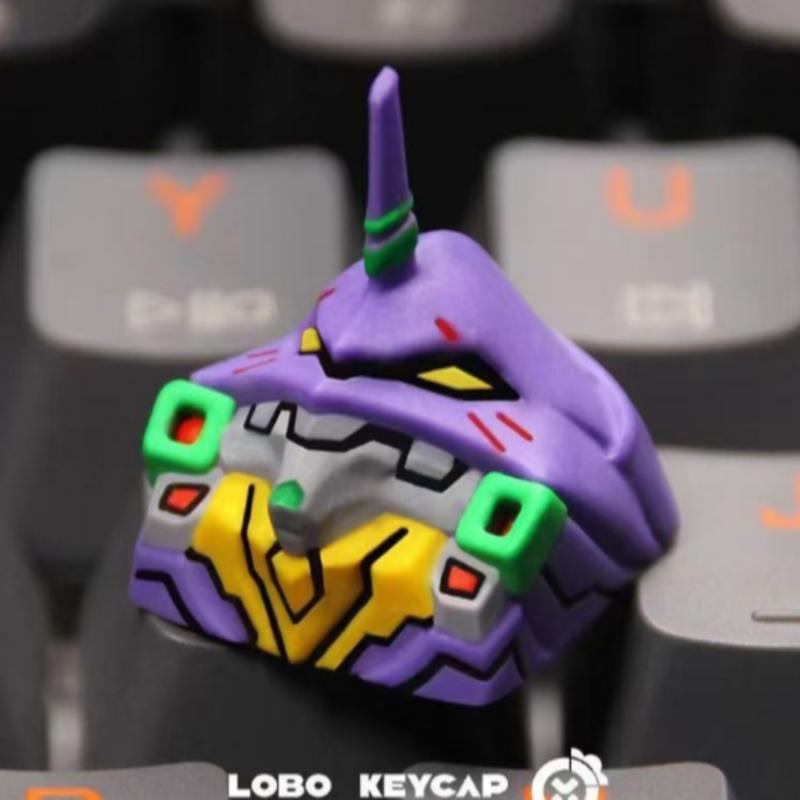 Anime New Century Evangelion 3d Custom Resin Keycap Light-Transmitting Keycap Eva-01 Universal Mechanical Keyboard Toys Gifts