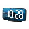 62KD 6.7Inch LED Mirrored Digital Alarm Clock with Adjusted Brightness USB 2 Alarms