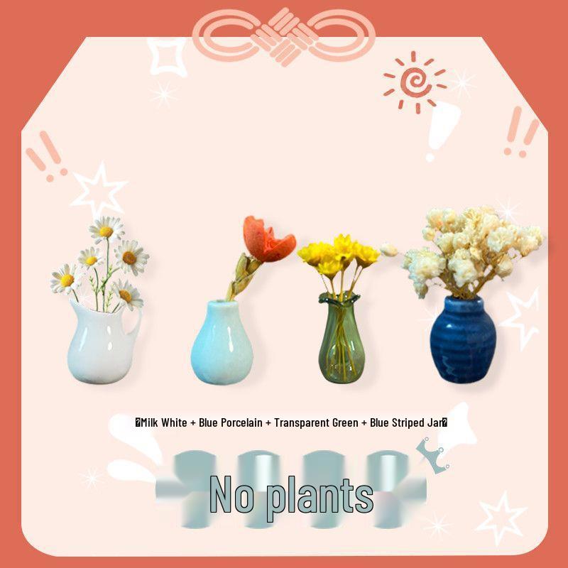 Handmade 3D Ceramic Vase Magnet for Hydroponic Plants & Flowers