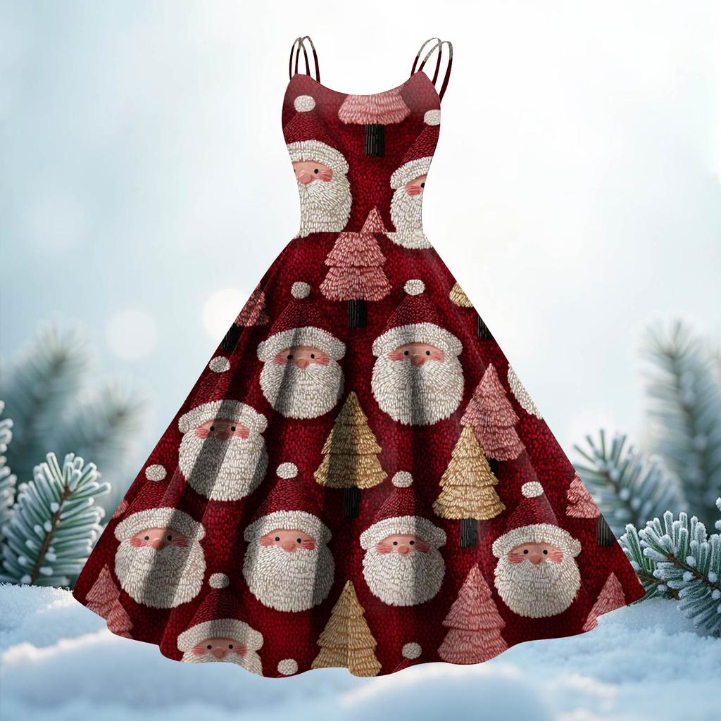 Women's Print Sexy Off-The-Shoulder Punk Vintage Dress