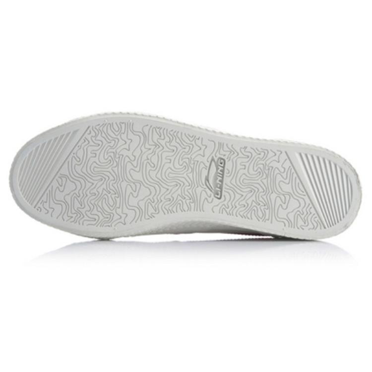 Li Ning Wave Slip Resistant Cushioning Lightweight Low top Skateboard Shoes Women's White Red AGCP384-10