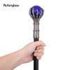 Blå glaskula Steampunk Walking Cane Mode Dekorativ Walking Stick Gentleman Lyx Crosier Knop Walking Stick 93cm