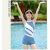 Swimsuit Women's One-piece Conservative Boxer Hot Large Size Belly Cover Slimming Swimming Pool Sports Racing Swimwear