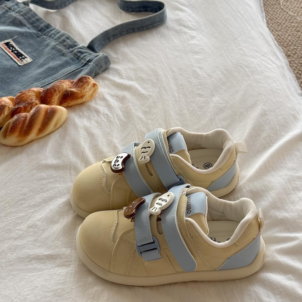 

Маленькие белые туфли женские 2025 новые универсальные туфли шик для юбки платформа ретро японский велкро универсальные женские туфли 36 жёлтый