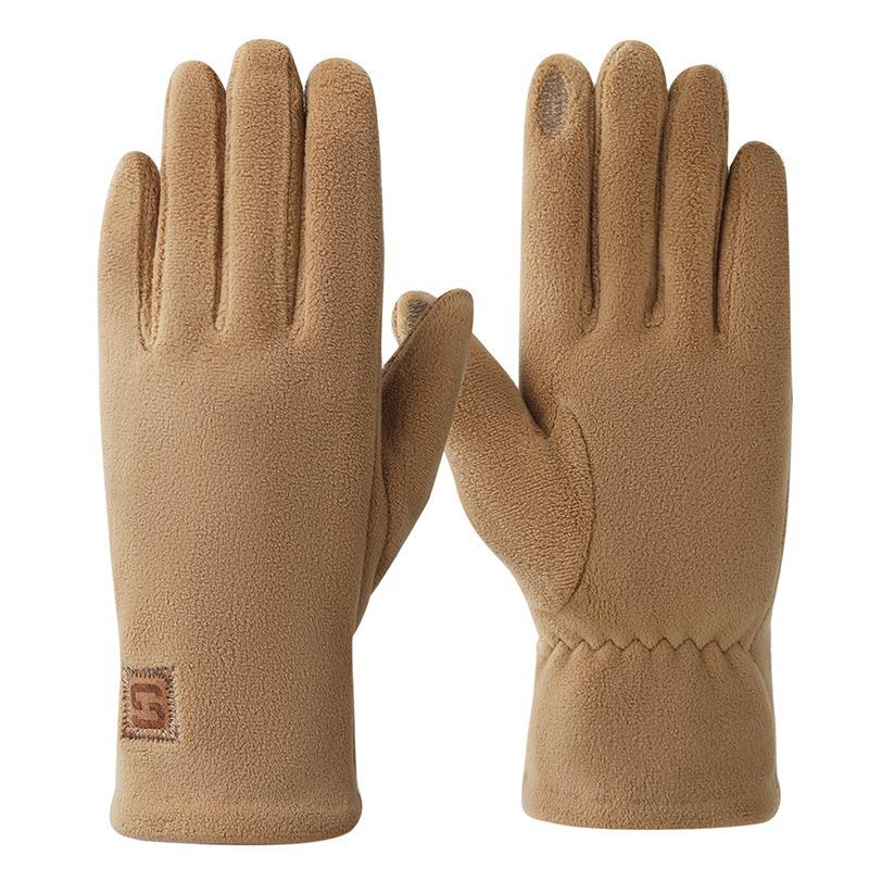 Women's Winter PU Leather Touchscreen Gloves – Fashionable, Windproof & Warm for Outdoor Cycling