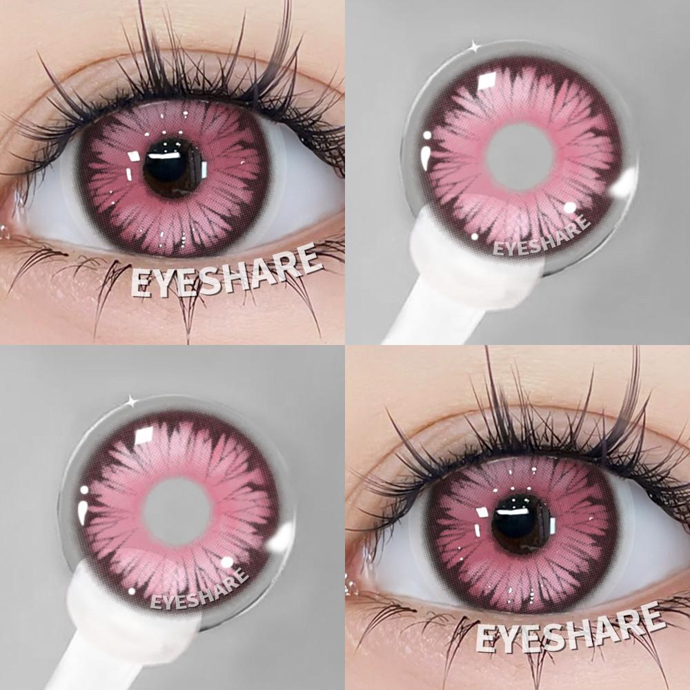 COD Eyeshare 1 Pair Red Color Cosplay Contact Lenses Pink Purple Colored Eye Makeup Contacts Fashion PUpils for Halloween
