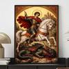 Diamond Painting Set DIY 5D Full Diamond Saint George and Dragon Art Crafts for Home Wall Decoration