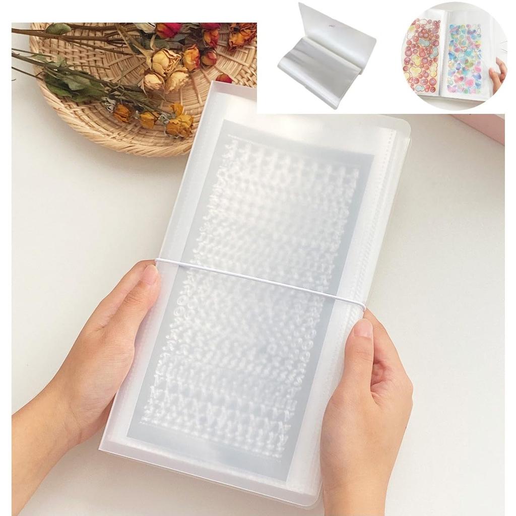 Capacity Sticker Storage Sticker Stores Sticker Flat PP Waterproof Clear Card Collection Organization Large 50-Sheet StorageSticker Album, File,