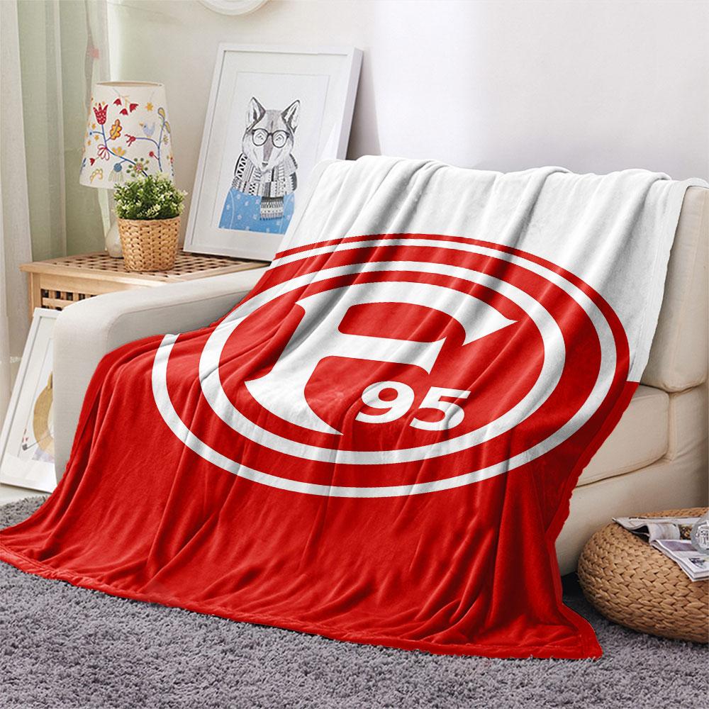 Fortuna Düsseldorf Logo Flanelldecke, Hohe Qualität, Bequem für alle Jahreszeiten, Heimdekoration, Wärme und Komfort