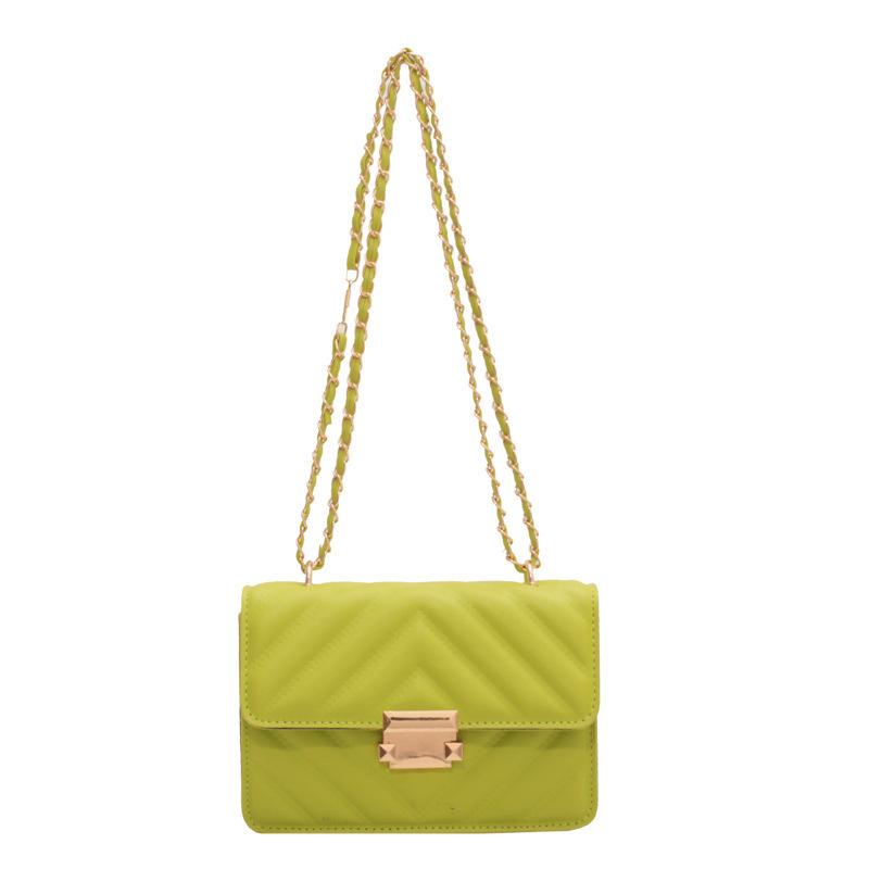 Tasche Damenmode Umhängetasche Internet-Berühmtheit beliebt super heiß Bonbonfarbe Kette kleine quadratische Tasche Nische gestreifte Umhängetasche Trend