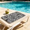 1 Pc Zebra Stripe Print Quick Dry Lightweight Breathable Comfortable Beach Towel For Summer Pool And Outdoor Activities