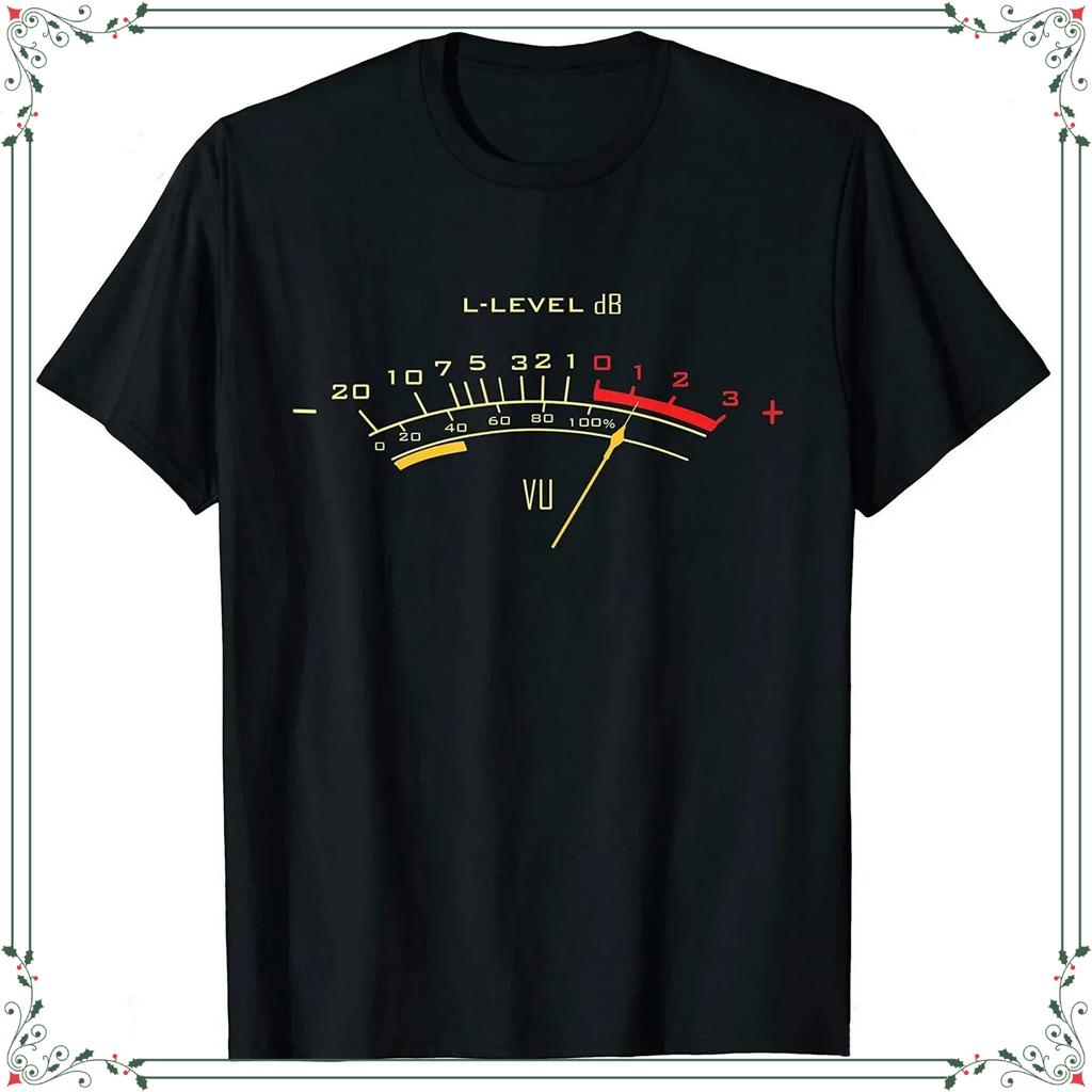 Funny Sound Engineer Analog VU Meter TShirt 100 Cotton ONeck Summer Short Sleeve Casual Mens Tshirt Size S3XL